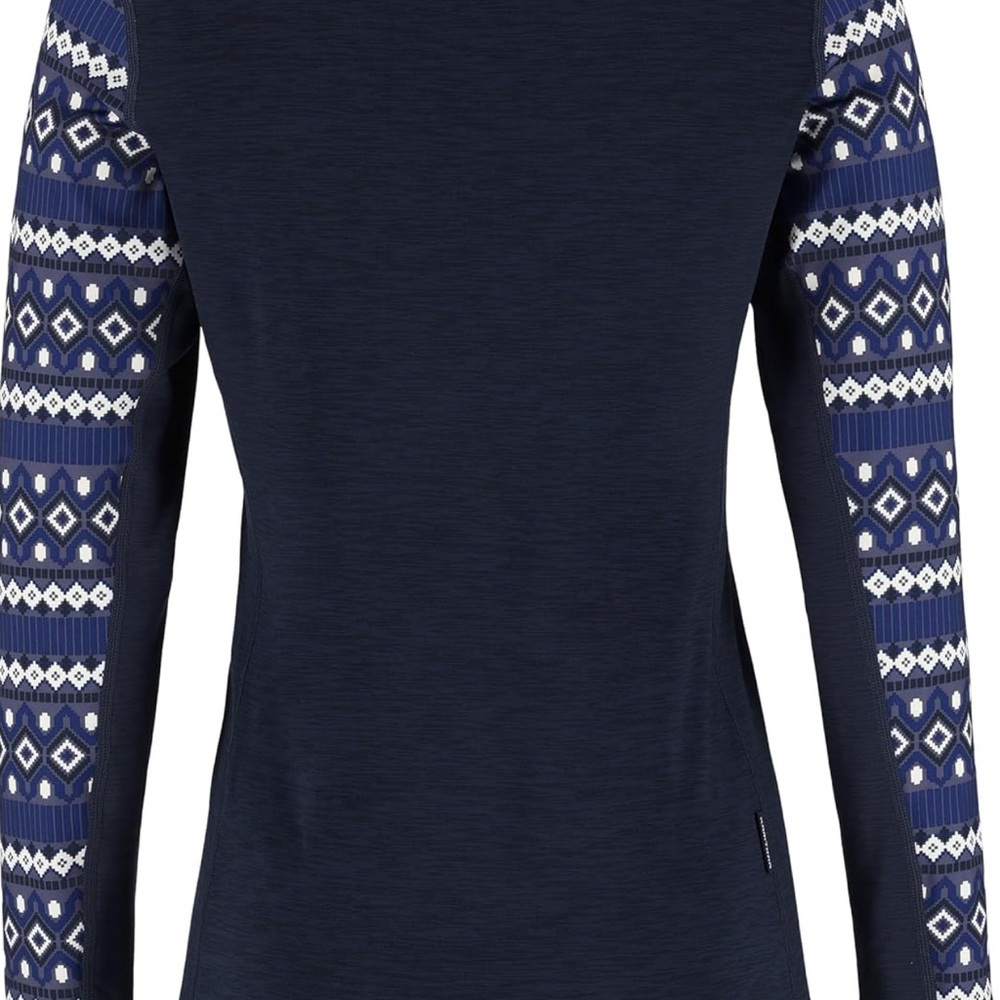 Navy and White Patterned Women's Top - Picture 4 of 12